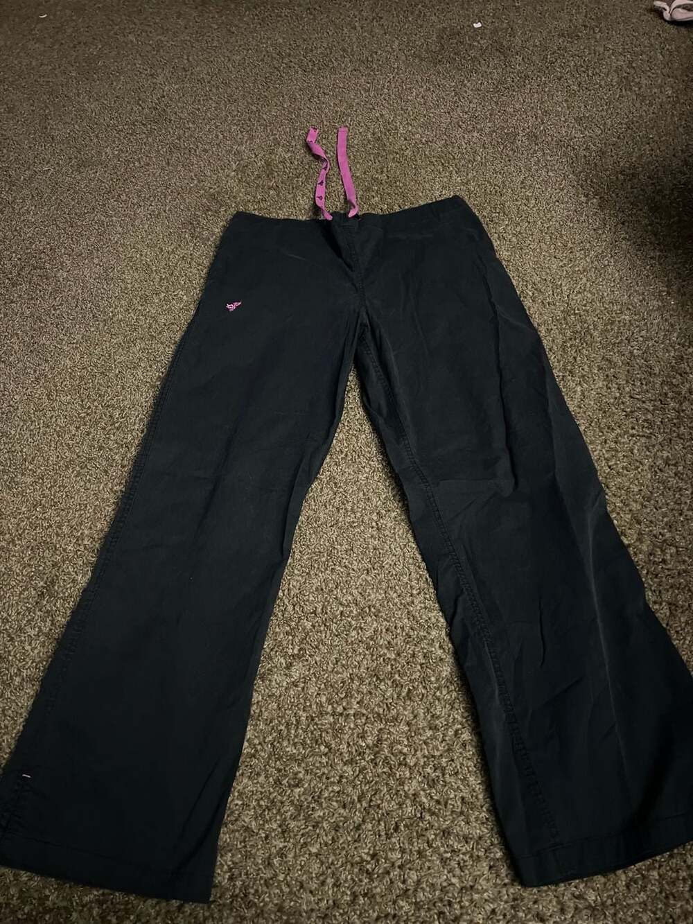 IguanaMed Scrub Pants Black Drawstring Size M